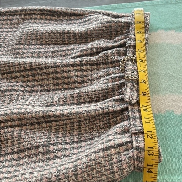 Russ Vintage 60’s Gray Pink & White Plaid Tweed Midi‎ Skirt - Picture 12 of 14